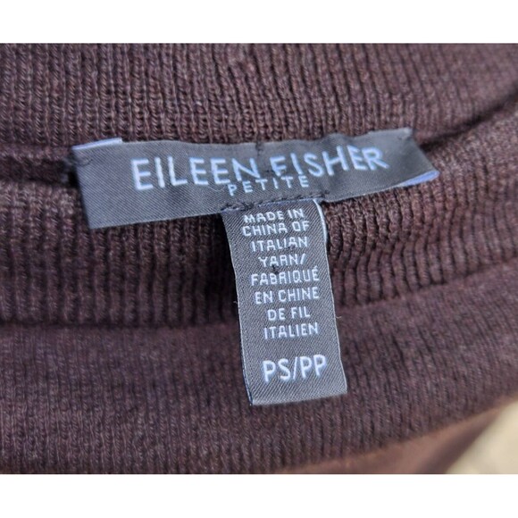 Eileen Fisher Women's Brown 100% Wool Knit Knee Length Skirt Sz PS - Picture 4 of 4